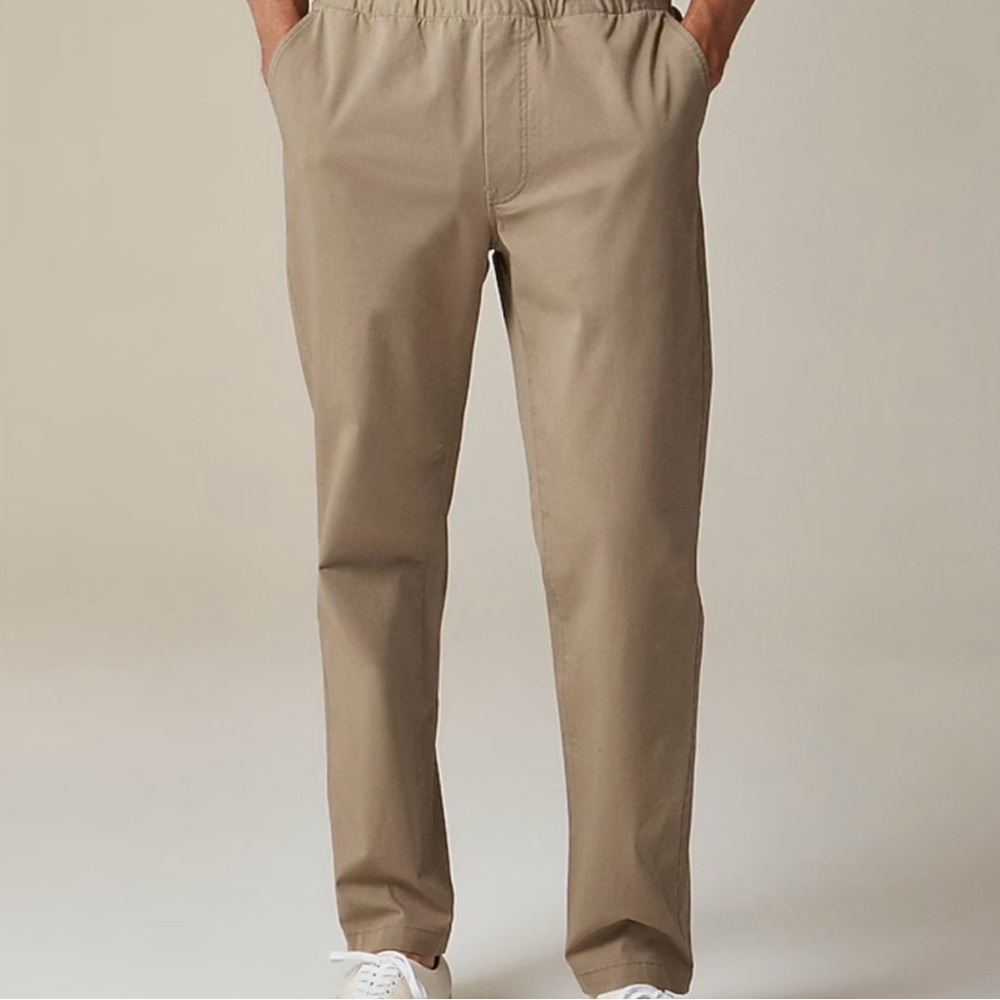 J. Crew Men's Khaki Chinos. Drawstring elastic waistband